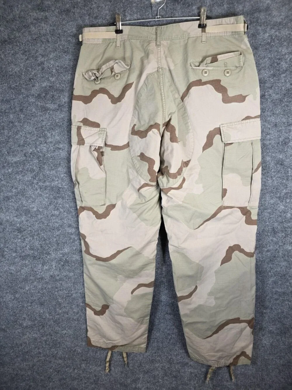 Vintage US Army Pants Mens Large Camo Desert Camouflage Military Stained 90s